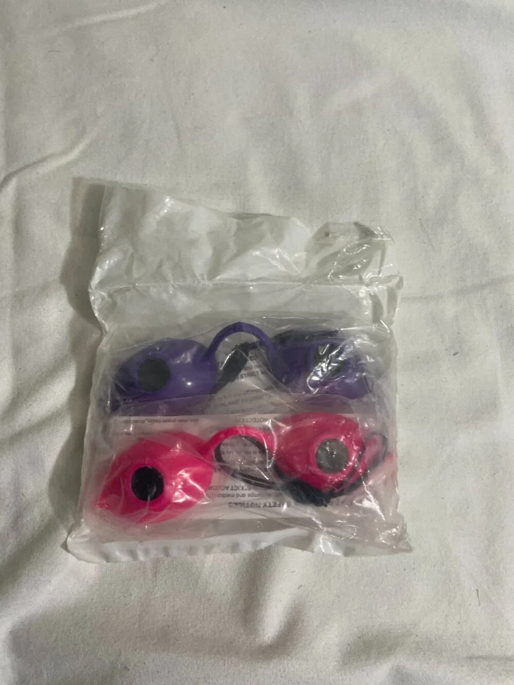 Lot of 2 Indoor Tanning Bed Goggles Pink & Purple UV Eye Protection New Sealed